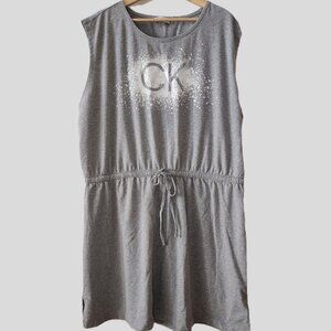 Calvin Klein Sleeveless Scoop-Neck Dress - Light grey 3X